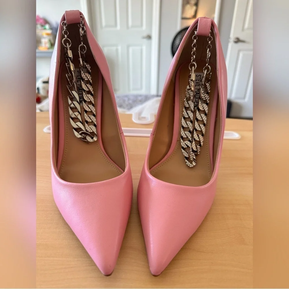 Steve Madden “Zippy” Pink Leather Pump Heels – Rare Find - Picture 3 of 9